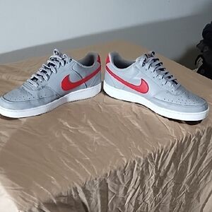 Nike Gray and Red Men's Sneakers
